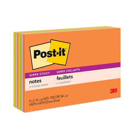 Post-It Note, Meeting, 6"X4", Ne, PK8 6445-SSP